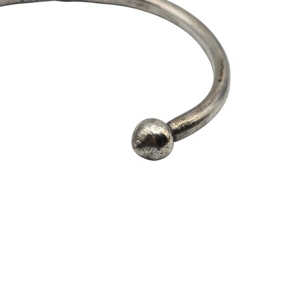 Bracelet Sterling Silver 925 Artisan Mark VII Cuff 0.8 oz Fits Size 6.5 - Picture 5 of 10
